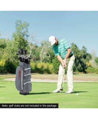 9.5 Inch Lightweight Golf Cart Bag with 15 Way Top Dividers