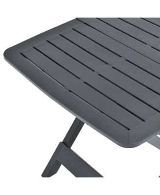 Garden Table Anthracite Plastic Compact Foldable Bistro Table