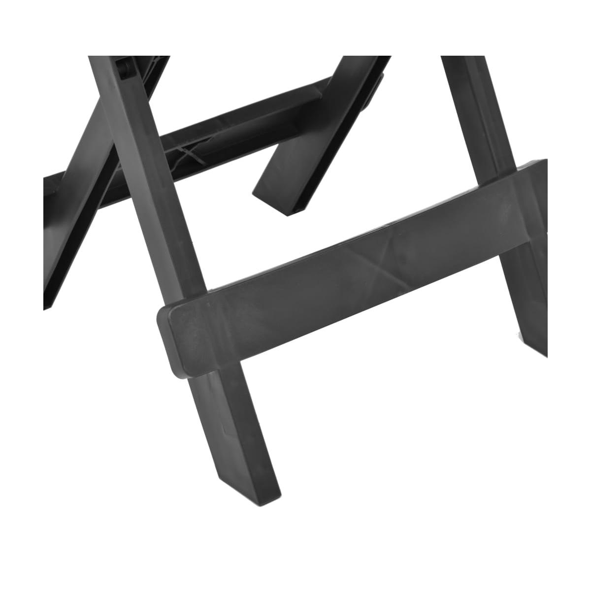 vidaXL Folding Patio Table Anthracite 17.7"x16.9"x19.7" Plastic