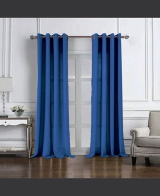 Cole Textured Grommet Room Darkening Curtain Panel 54" x Navy