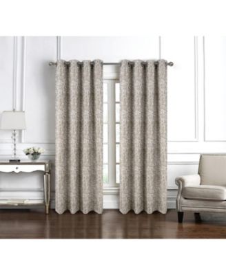 RT Designer Collection Cambridge Jacquard Luxurious Decorative Grommet Curtain Panel 54" x 90" Taupe