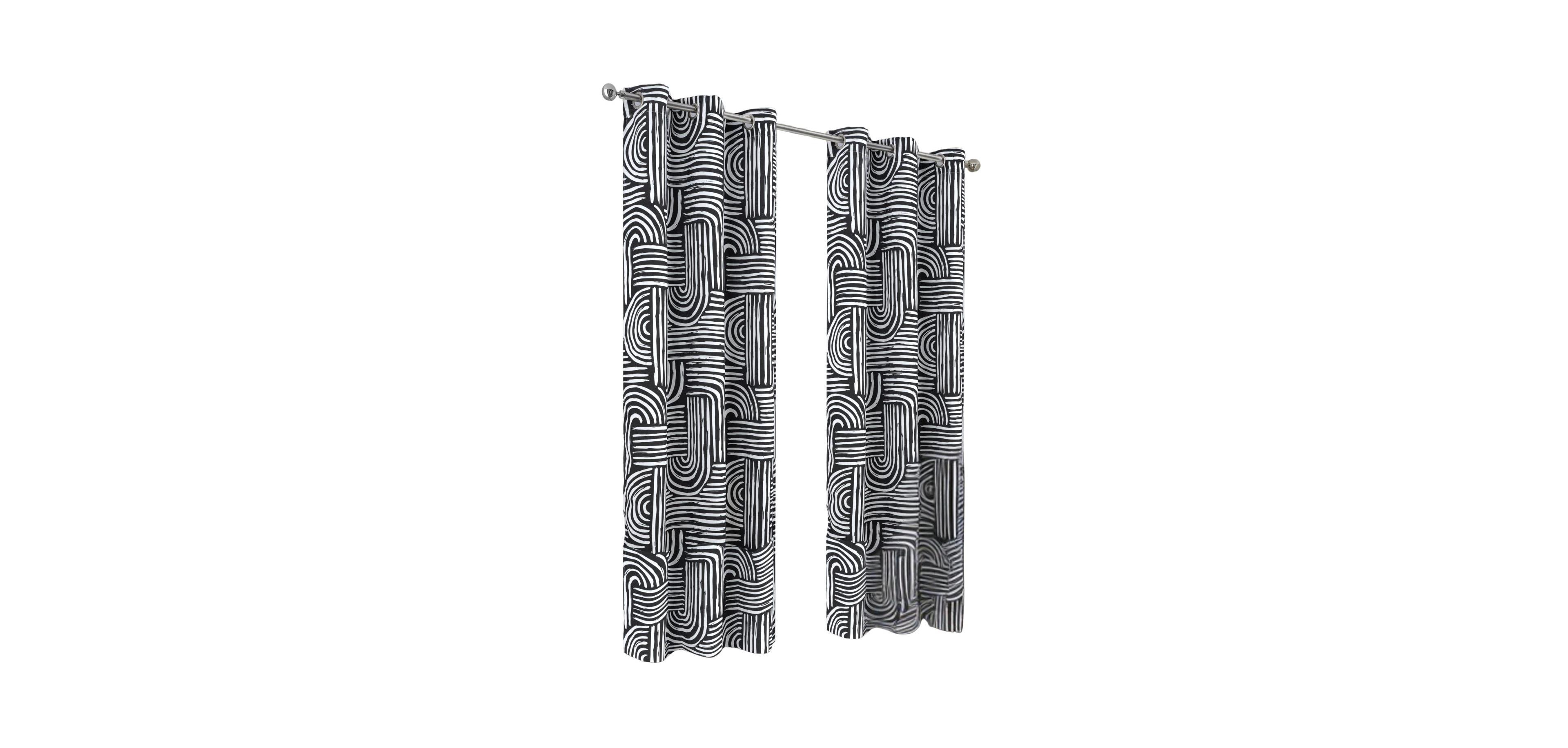 Rt Designer Collection Ashton Printed Blackout Luxurious Decorative Grommet Curtain Panel