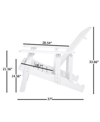 Acacia Wood Folding Adirondack Chair - Rustic Design