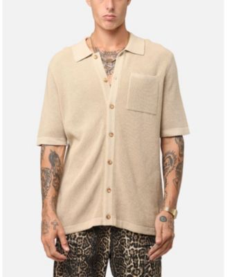 Men's Zyair Knit Rib Button Up Shirt