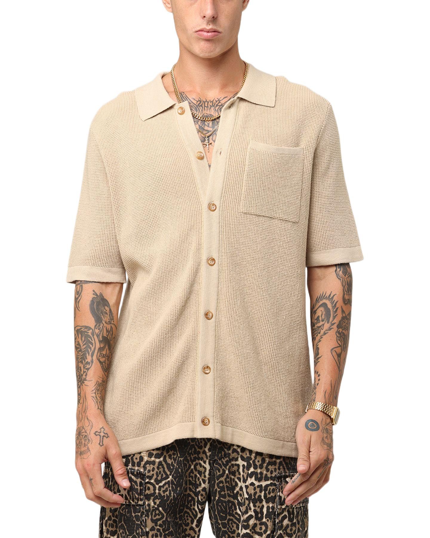 Мужская рубашка XXIII Zyair Knit Rib Button Up — фото 1