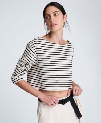 Women's Striped Cropped Top