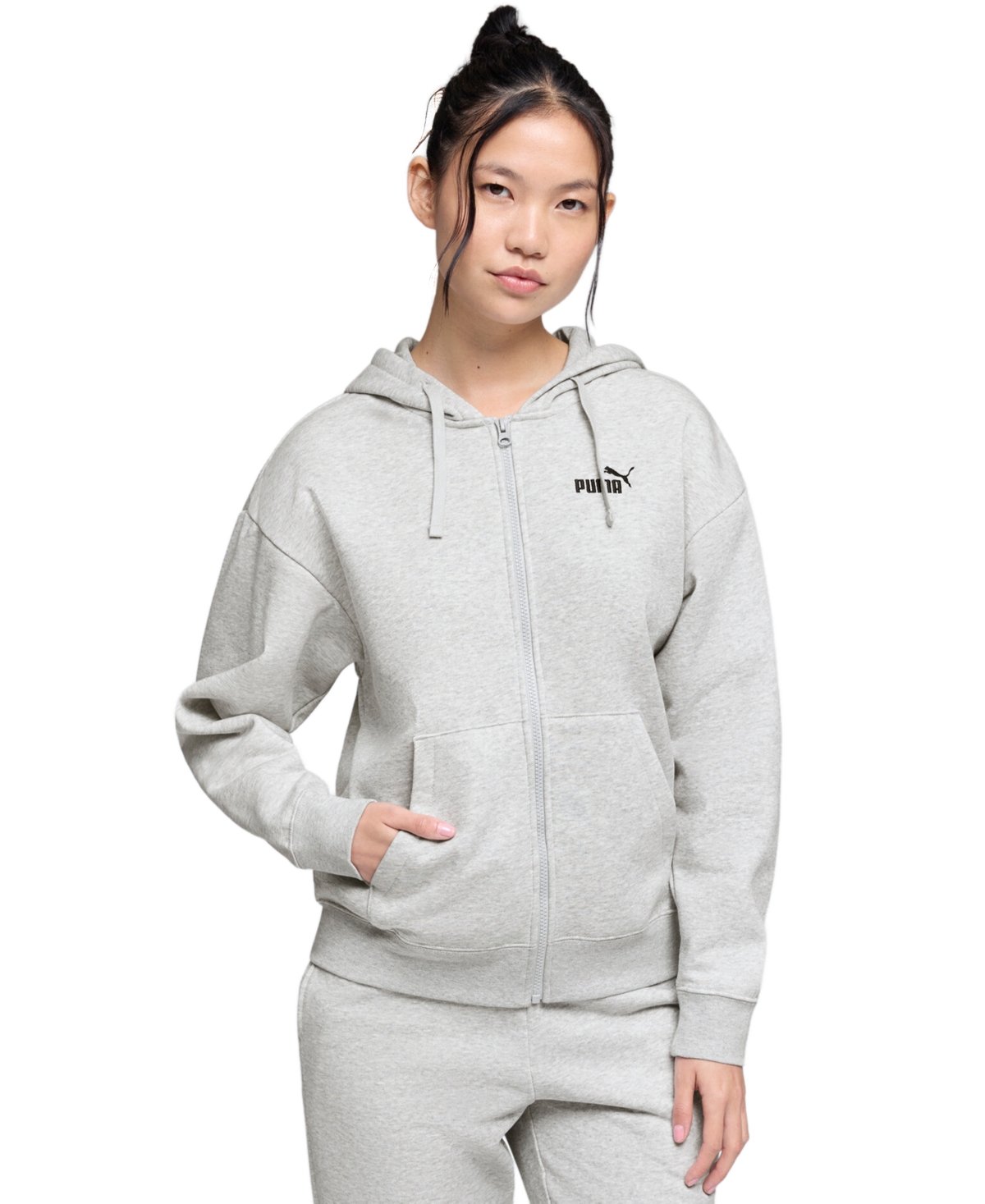 Puma Women's Essential Logo Comfort Fit Full-Zip Hoodie