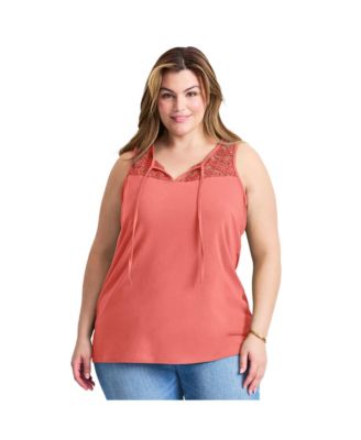 Women's Lace Yoke Detail Tank