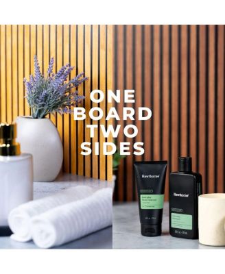 Duo Board 24x24" Double Sided Surface Board, Wood Slats Light/Wood Slats Dark