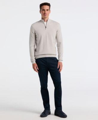 Men's Long-Sleeve Ottoman Quarter-Zip Sweater