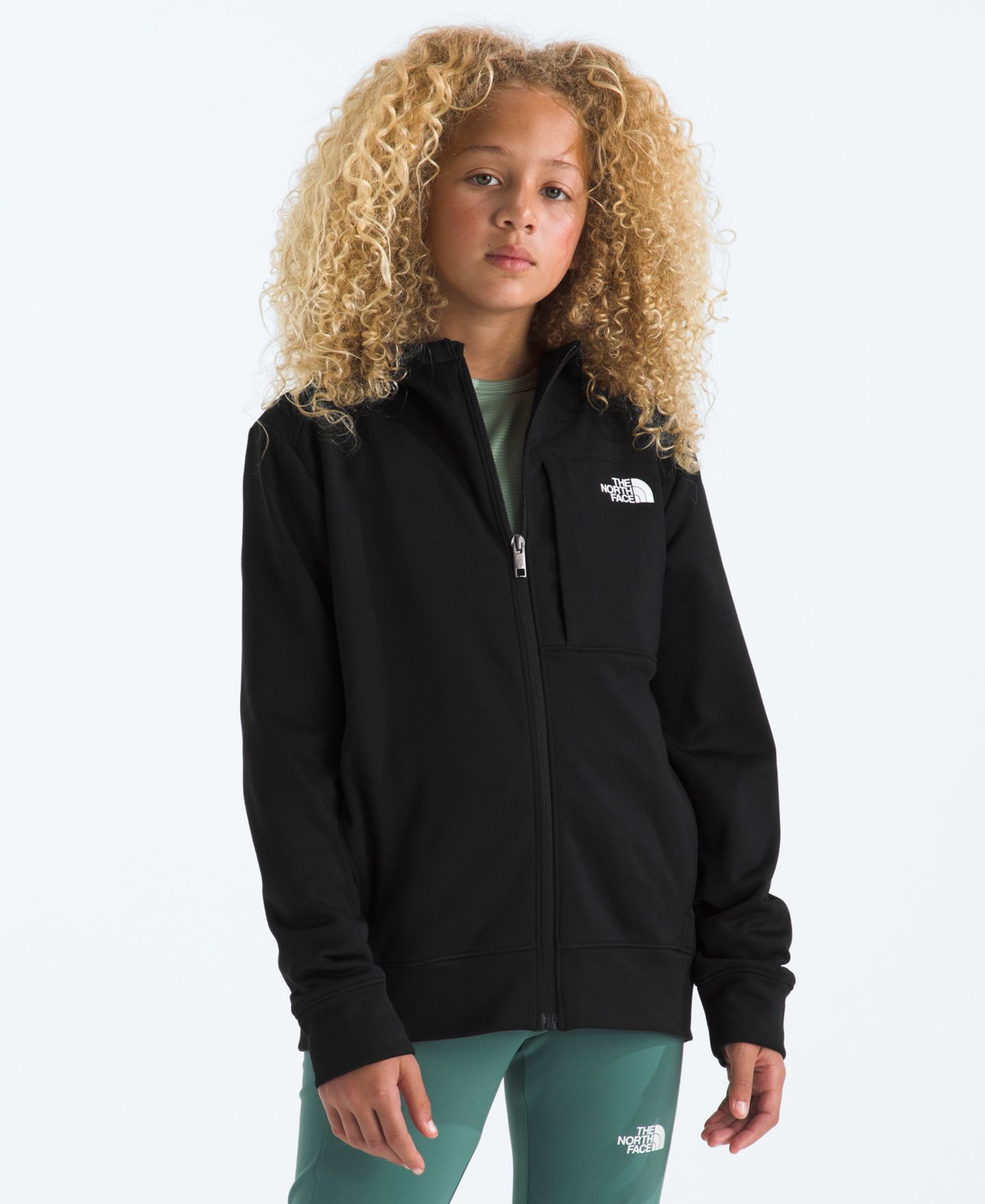 Детская куртка The North Face Full-Zip Hooded, цвет: Чёрный — фото 3