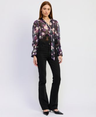 Women's Jasmine V-Neck Long-Sleeve Blouse