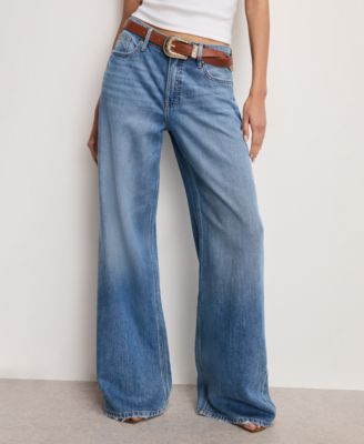 Women's Mid-Rise Wide-Leg Jeans
