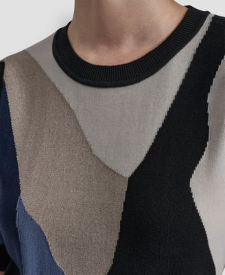 Women's Short-Sleeve Color-Block Sweater