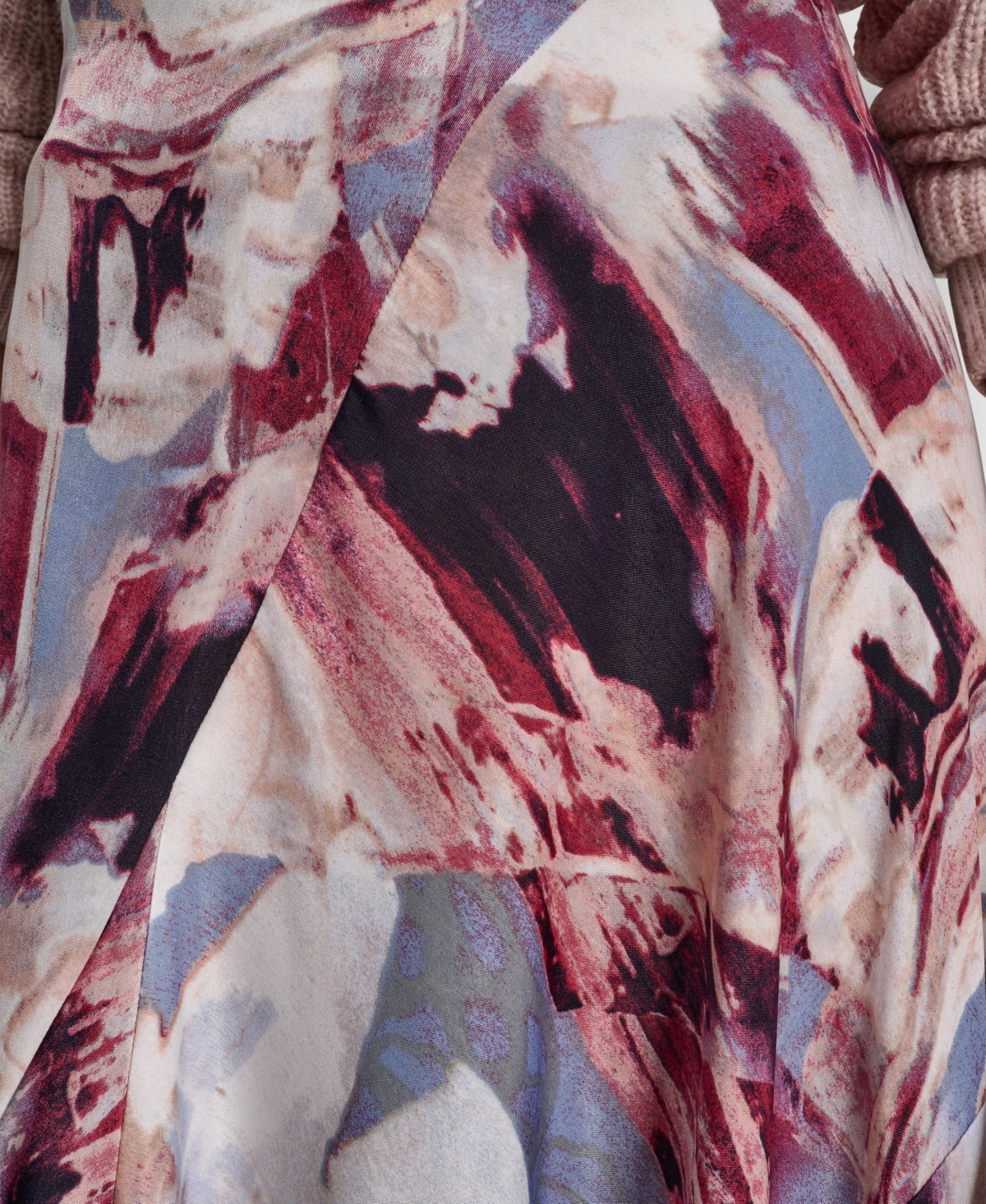 Dkny Women's Printed Bias-cut A-line Midi Skirt In Multi