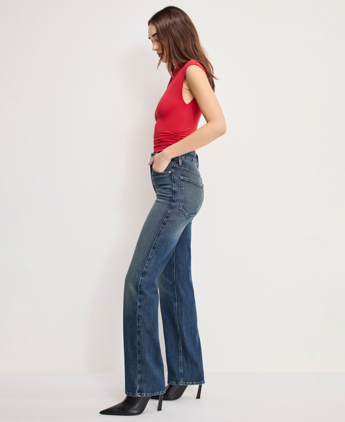 Good American Women's Straight Fit Jeans