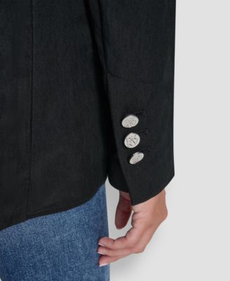 Women's Collared Button Front Blazer