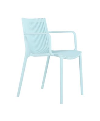 Streamdale Stackable Blue Armchair - Indoor/Outdoor, Ergonomic Design