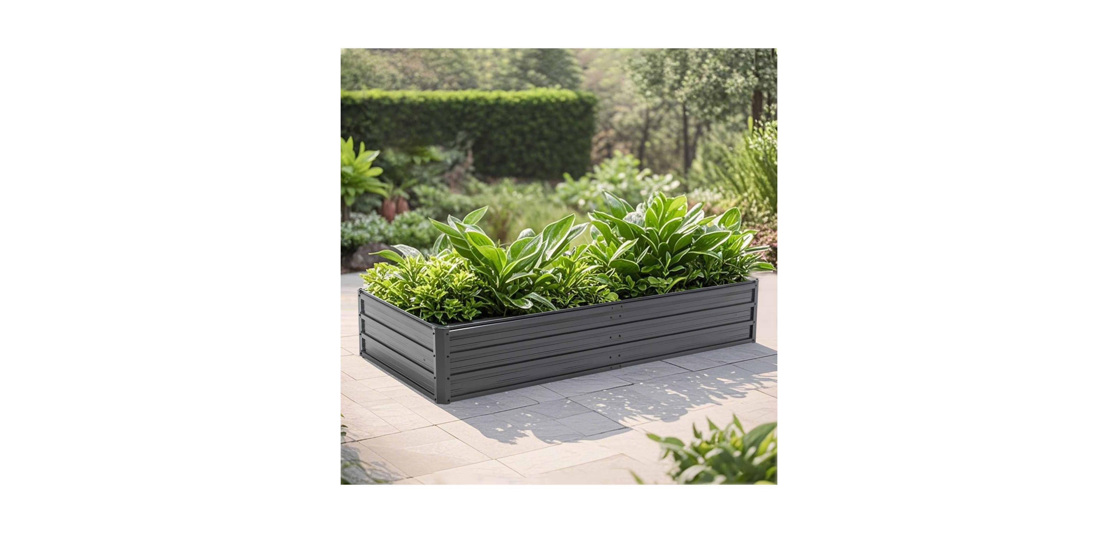 Streamdale Furniture 6x3x1 Ft Metal Raised Garden Bed