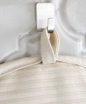 Ribbed Silicone Cotton Twill Potholders, Set of 4