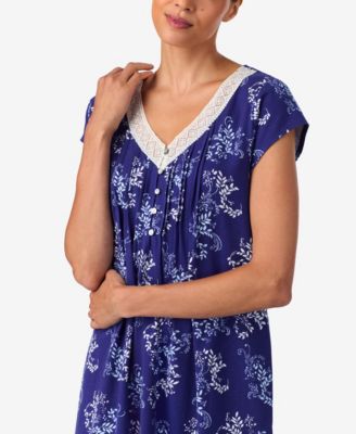 Women's Short-Sleeve Brushed Cotton Jersey Sleepshirt