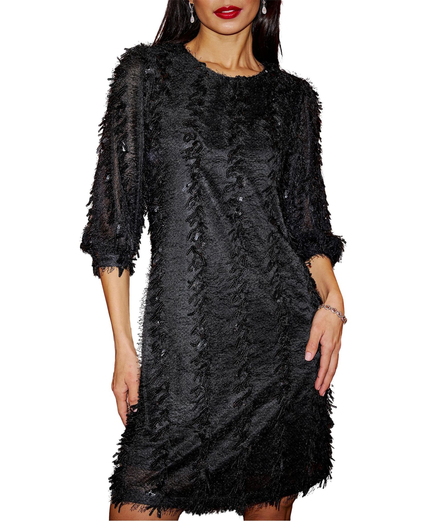 Women's Hanging Sequin Tunic Dress