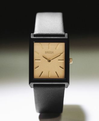 Women's 'Virgil' 1736c Black Leather Band Watch, 26mm