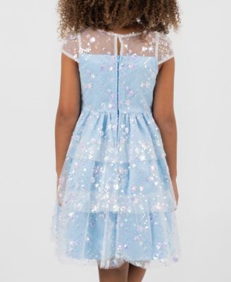 Girls 2T-6X Sequin Mesh Illusion Body Dress