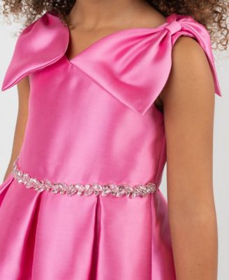 Girls 2T-6X Shoulder Bow Mikado Sleeveless Dress
