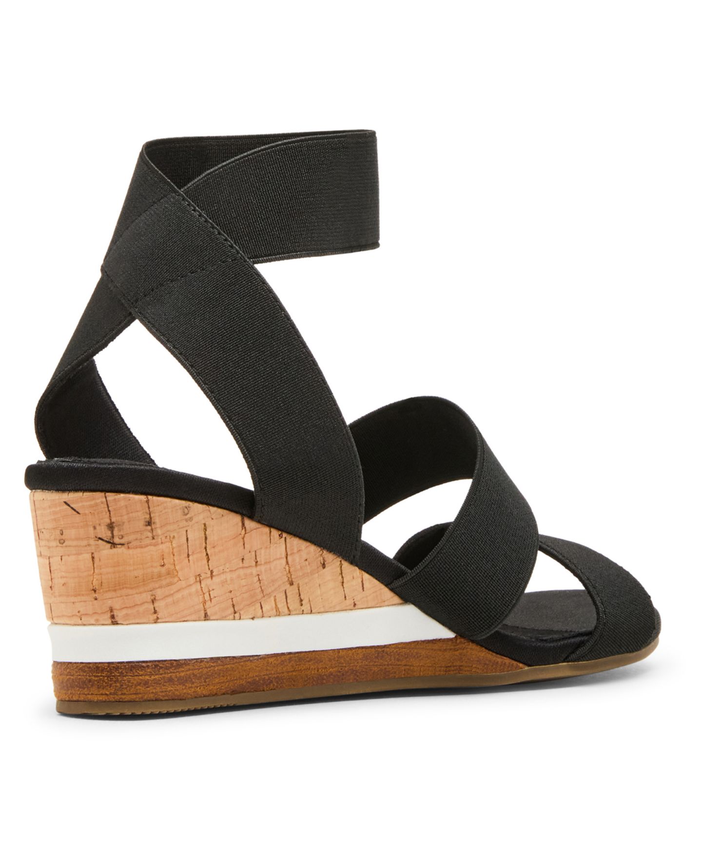 Женские сандалии Anne Klein Barnett Strappy Wedge, цвет: Чёрный — фото 6