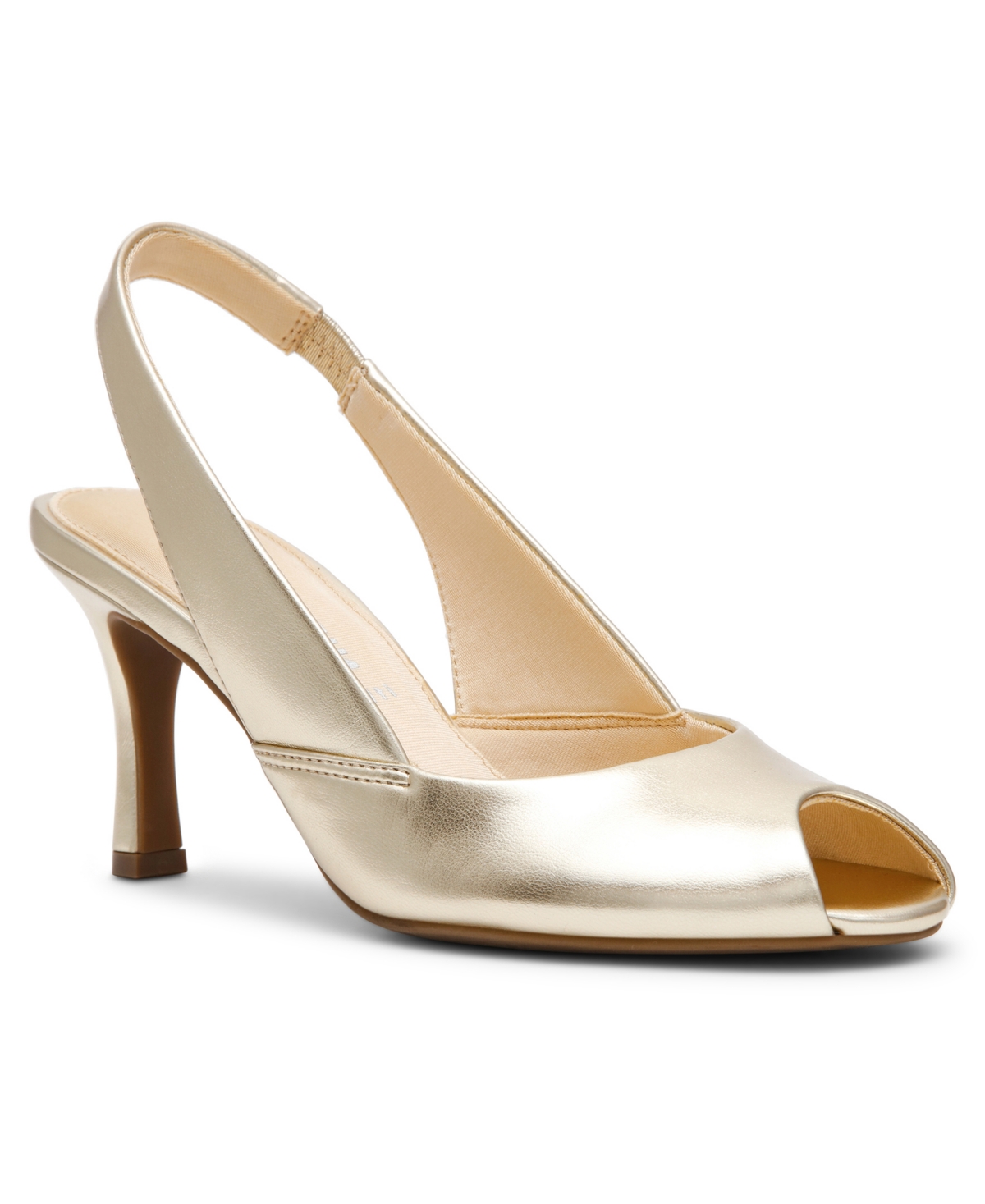 Anne Klein Women's Jovi Peep Toe Pumps In Gold