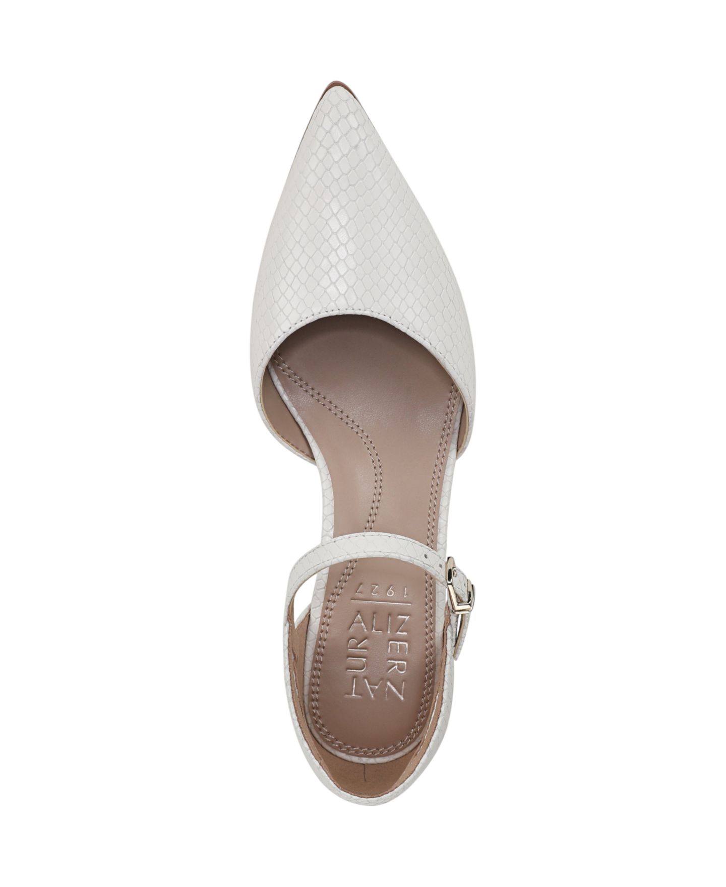 Женские туфли Naturalizer Maddox Block Heel Ankle Strap Pumps, цвет: Белый змеиный с принтом искусственная кожа — фото 4