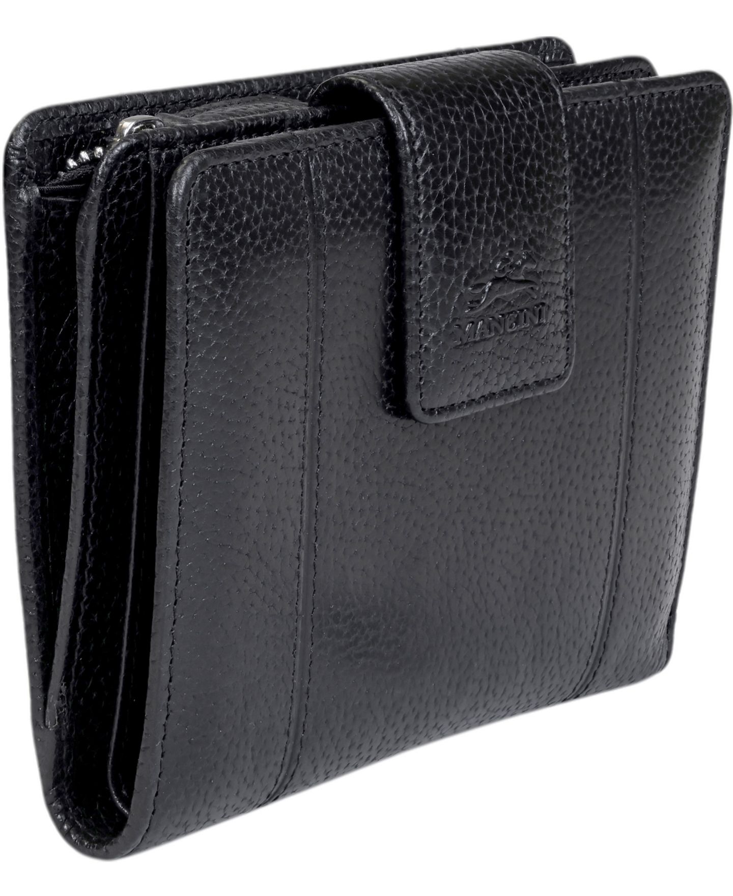 Женский клатч Mancini Fifth Avenue RFID Secure Zipper Clutch, цвет: Чёрный — фото 2