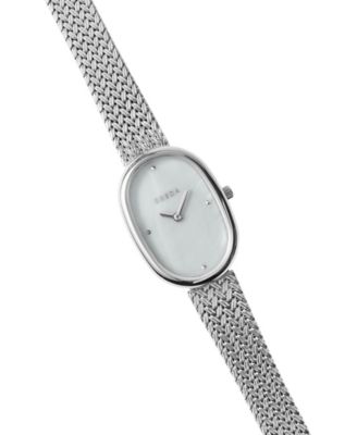 Women's 'Jane Tethered' Silver Stainless Steel Mesh Bracelet Watch, 23mm