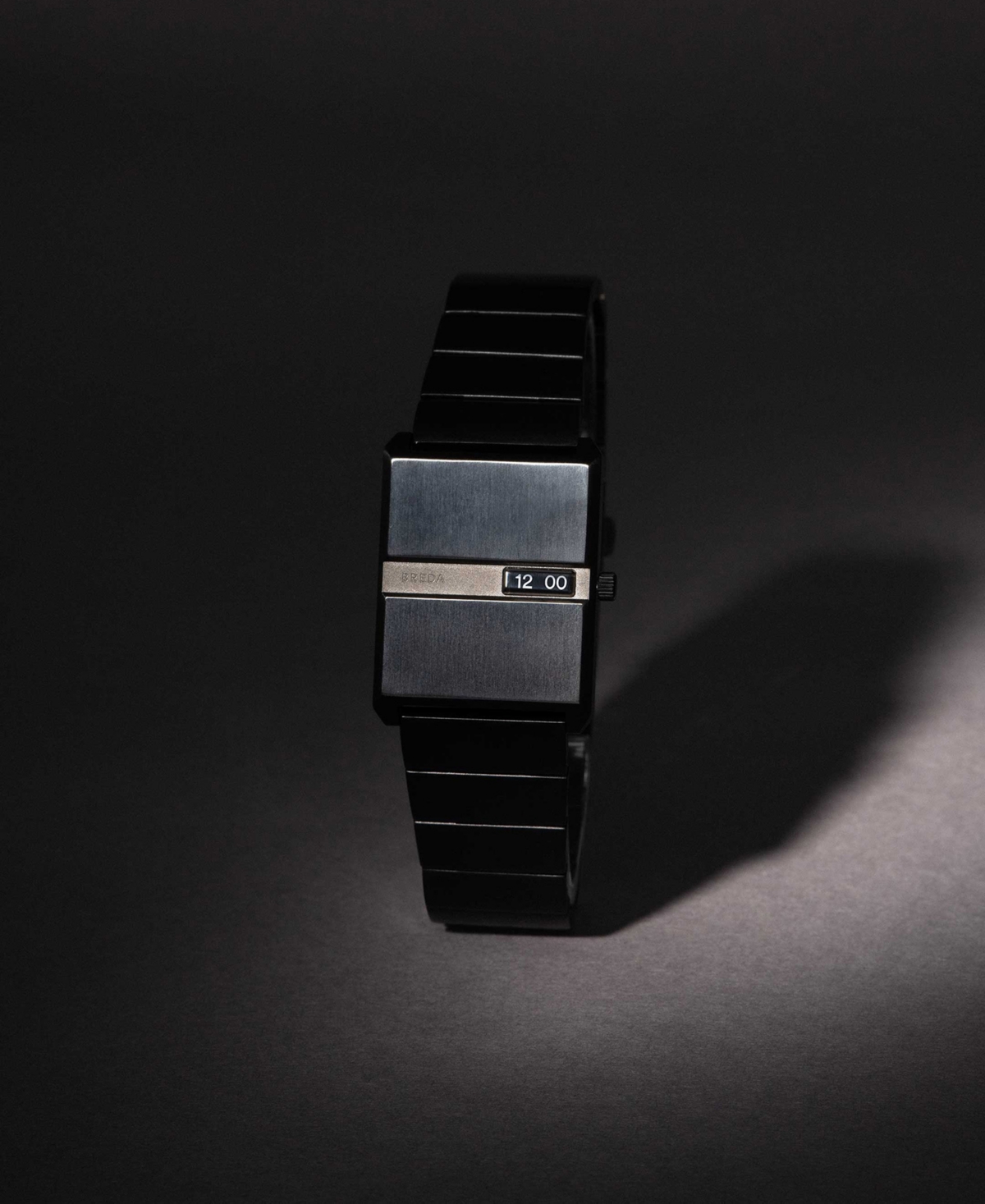 Breda Women's 'Pulse' Black Plated Stainless Steel Bracelet Watch, 26mm