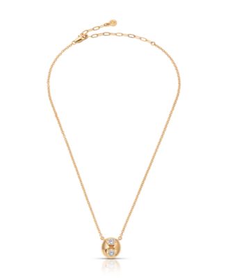 Gold Plated Double Crystal Necklace