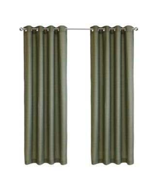 Cameron Light Filtering Slub Textured Exclusive Grommet Curtain Panel 52" x 108" Olive