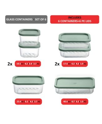 Borosilicate 12-Pc. Food Storage Container Set