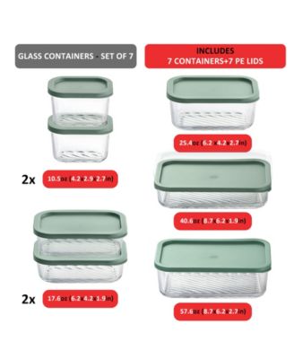 Borosilicate 14-Pc. Food Storage Container Set