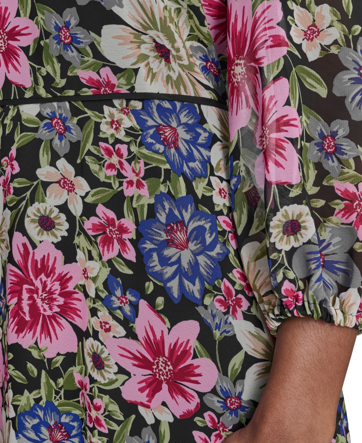 Jessica Howard Petite Jewel Neck Midi Dress