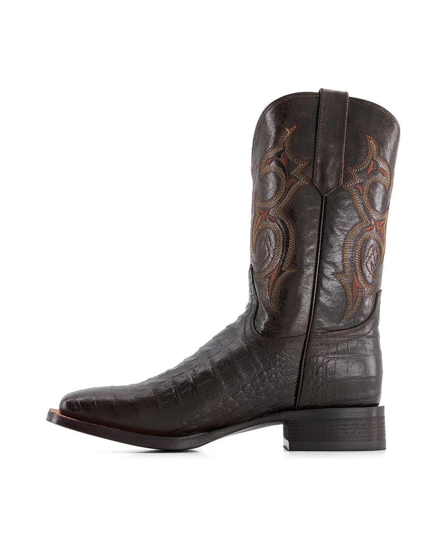 Men's Croco Embossed Leather Cowboy Boots