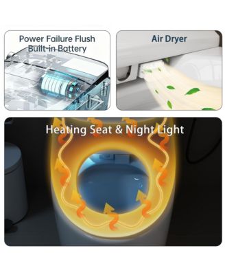 Fully automatic smart toilet - thermostatic seat, instant cleaning, foot feel flushing, US standard 110V