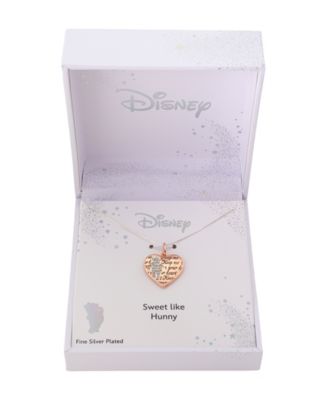 Winnie the Pooh Crystal Heart Pendant Necklace