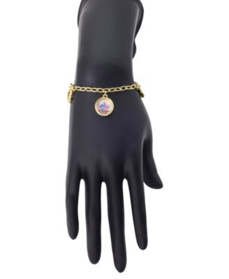 Stitch and Angel Cubic Zirconia and Crystal Charm Bracelet