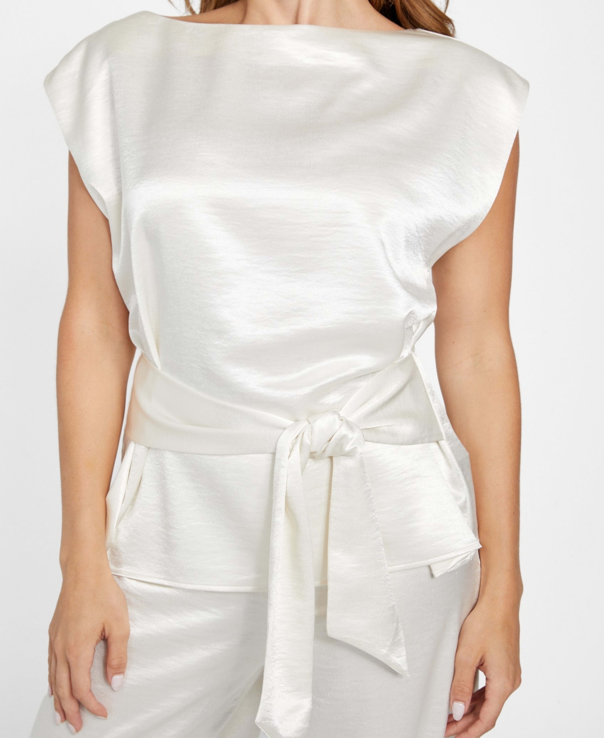 Guess Women's Sleeveless Mara Satin Top