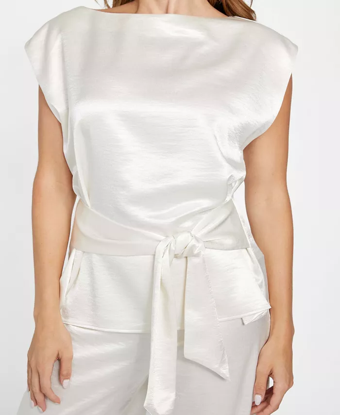 Women's Sleeveless Mara Satin Top - thumbnail 3