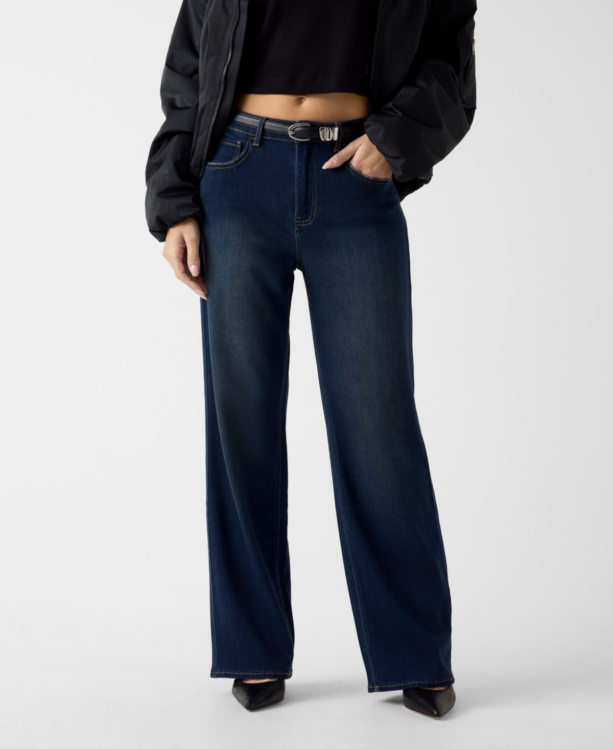 Guess Women's High Rise Straight Jeans