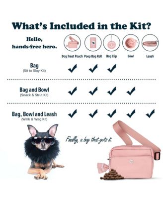 3-in-1 Crossbody Dog Walk Bag with Matching Planet-Safe Dog Poop Bags