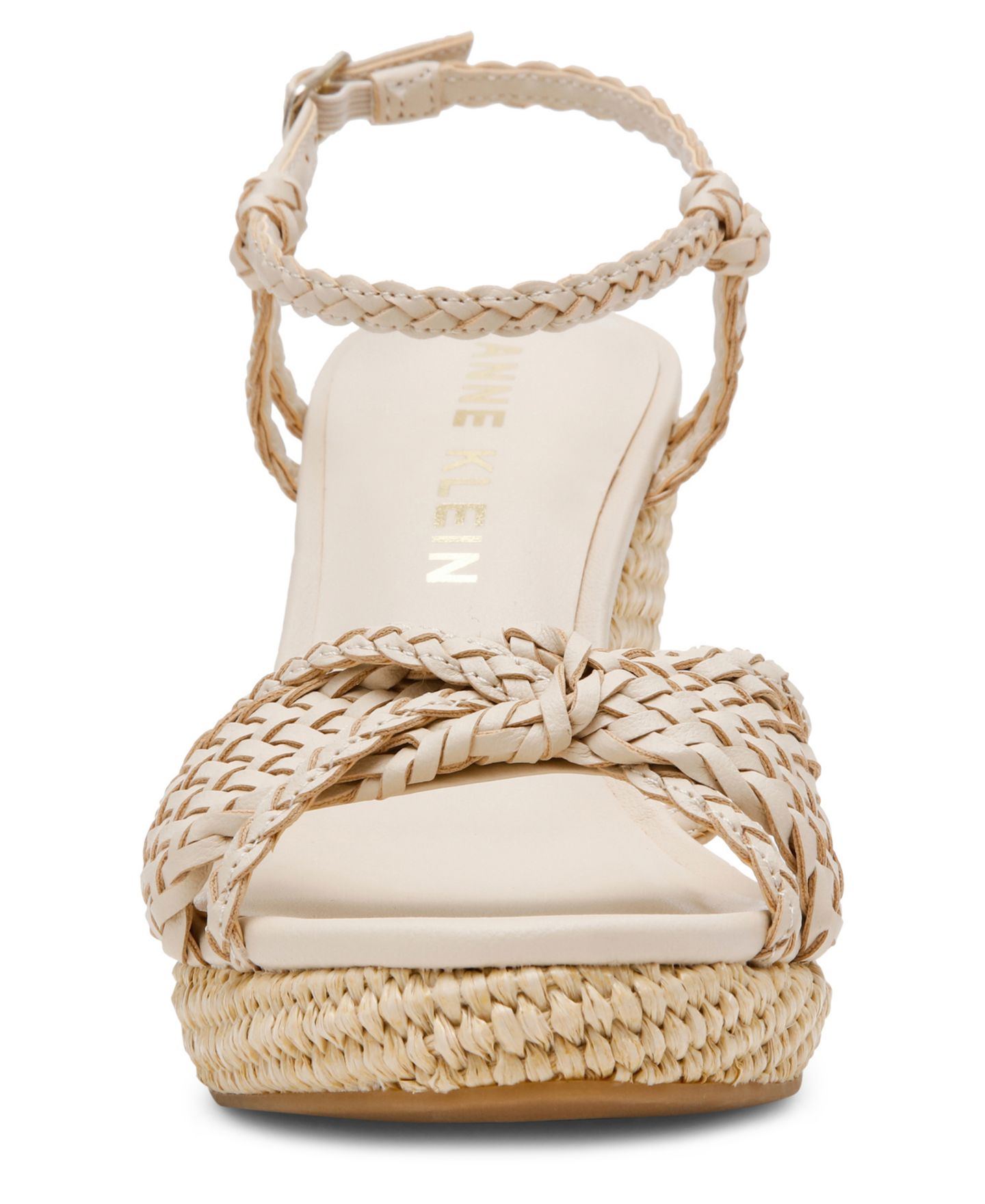 Женские сандалии Anne Klein Vow Braided Wedge, цвет: Костяной — фото 7