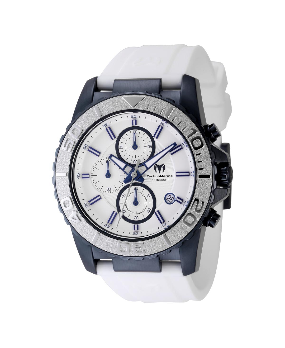 Technomarine Men's Tm-724006 Sea Quartz Chronograph Silver Dial Watch